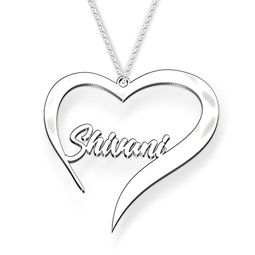 Image of Shivani Cursive Gold & Silver Name Pendant Necklace, Best Jewelry Gift for Girls.