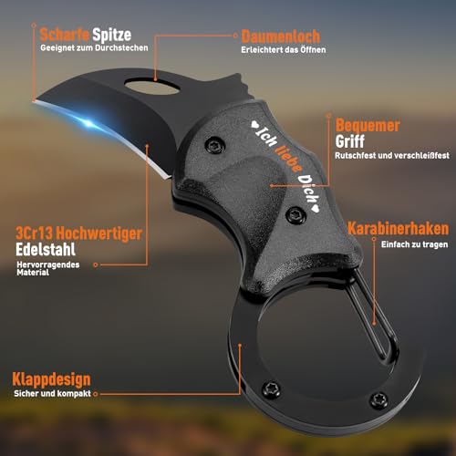 ZOOI Geschenke für Männer, Messer Outdoor Multitool Taschenmesser Klappmesser, Geburtstagsgeschenk Gadgets für Männergeschenke, Gadgets für Männer Männergeschenke Jahrestag Geschenk für Ihn 2