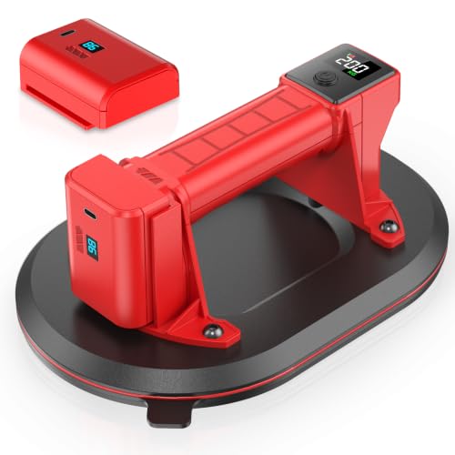 Mtnte 16V MAX Cordless Heavy Duty Vacuum Suction Cup Lifter, 440 lbs Load Electric Suction Cups for Glass Tile Granite Window Lifting & Moving