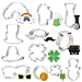 12 sztuk St. Patrick's Day Cooe Cutters Set dla DS Dorosłych majsterkowanie Herbatniki Gingersnap Cukratywny Ciasto Do Irish Saint Patrick's Day Party Supplies, Shamrock Leprechaun Kufel do piwa Rainb