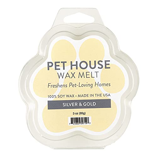 Image of Pet House Silver & Gold Scented Christmas Wax Melts - Natural, Long-Lasting, Plant Based Pet Friendly Holiday Blend of Frankincense and Myrrh Pack of 2