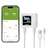 MOCREO WiFi Reptile Hygrometer Indoor Thermometer, Smart Humidity and Temperature Sensor, Remote Monitor with App Push Notification, Email Alerts, 2-Year Data Export, for Greenhouse Incubator