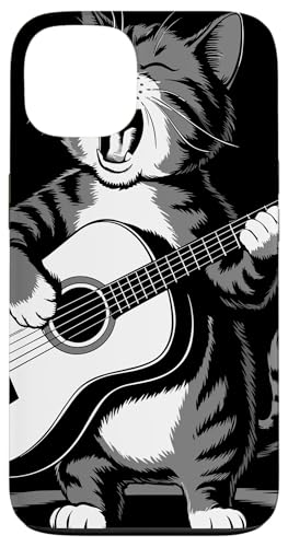 Singing Cat Playing Guitar Funny Animal Musician Humor X}zP[X iPhone 13 p