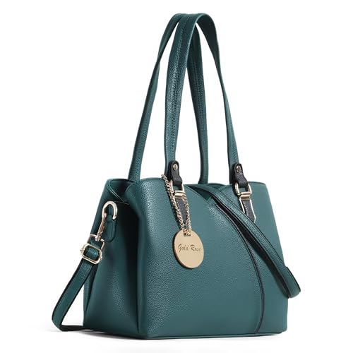 Image of Gold Rose Women's Vegan Leather Handbag - Stylish Shoulder and Crossbody Bag for Women | Multi-Compartment Office, Party and Daily Use Purse