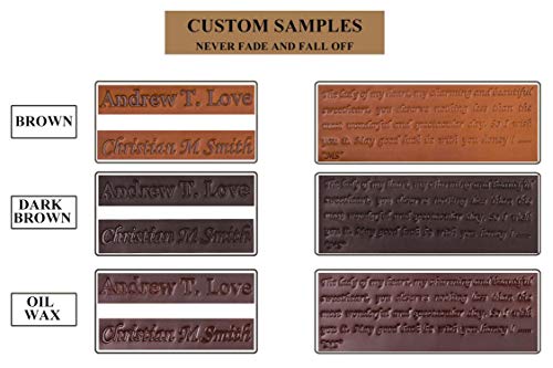 Gavarnie Personalized Leather Portfolio Padfolio For Men, Engraved Gifts For Father's Day For Husband From Wife, Customized Leather Gifts Present For Son/Dad, For Birthday, Oil Wax #TOP2