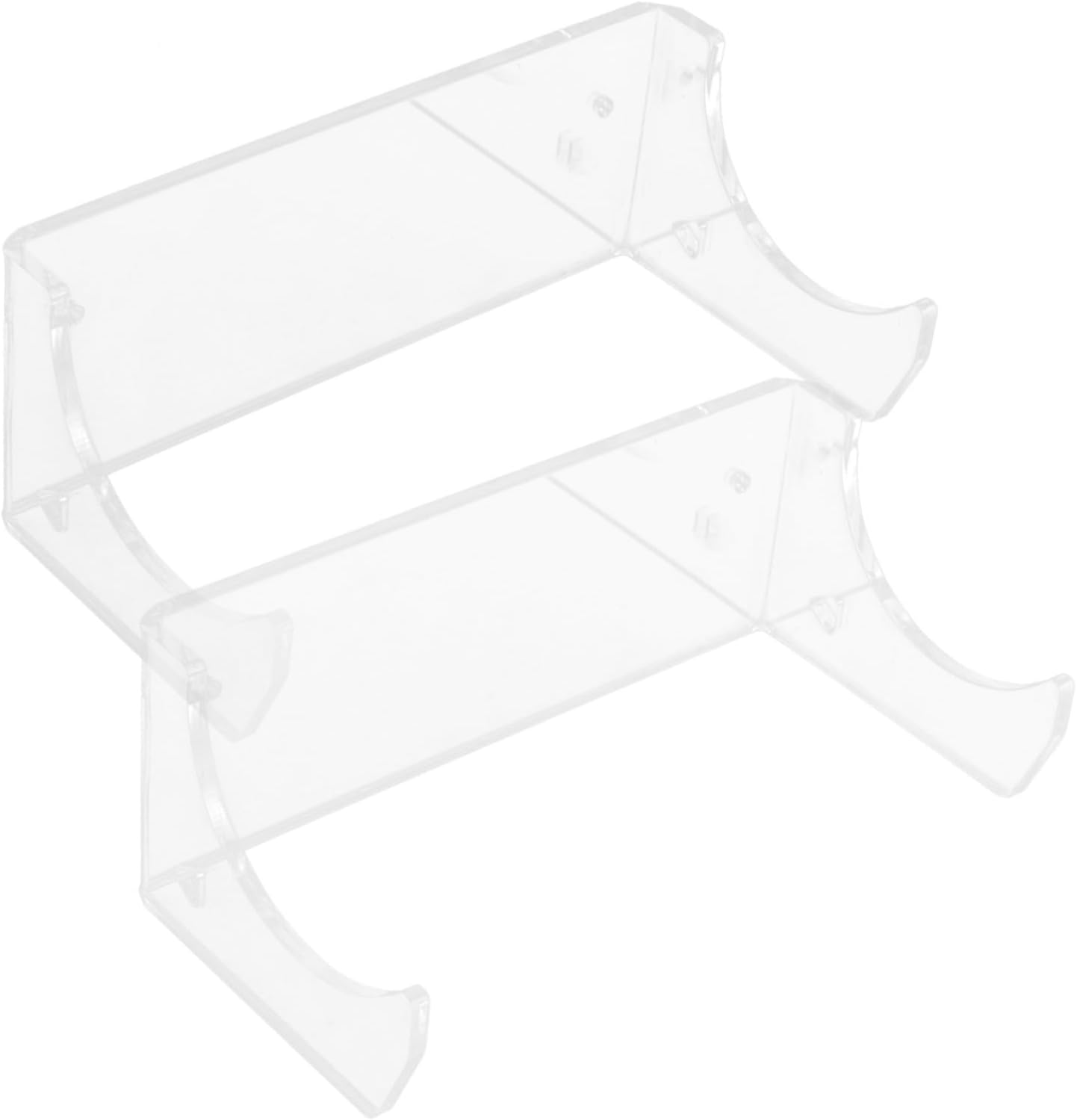 Garneck 8pcs Wall-mounted Acrylic Rolling Pin Rack Rolling Pin Holder Hooks Hanger Organizer for Kitchen