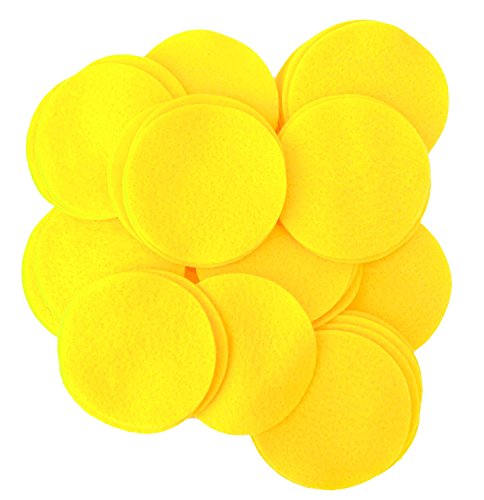 Playfully Ever After Yellow Craft Felt Circles (2.5 Inch - 46Pc) #TOP13
