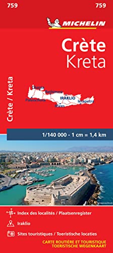 Carte NATIONAL - Crète - 1/140000 -1cm = 1.4km