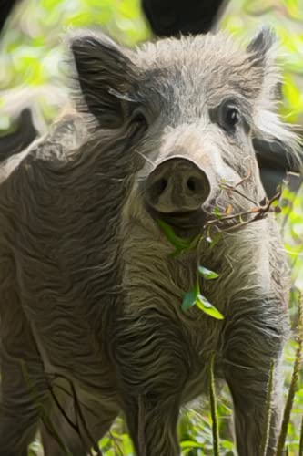 Happy Boar - Lined Journal Notebook - 6x9 - 160 Pages