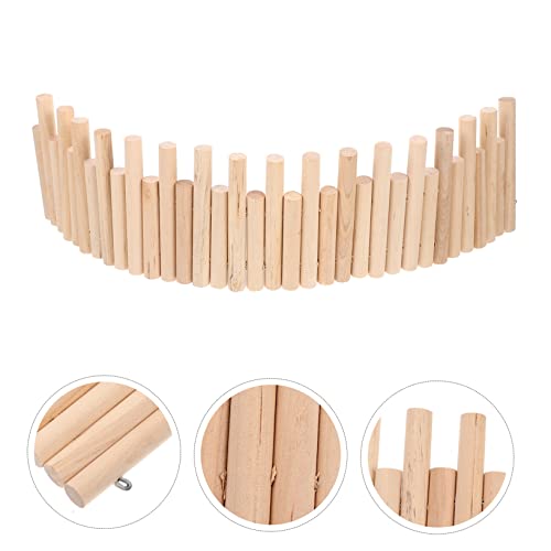 Hohopeti Hamster Ladder Fence Wooden Toy for Small Pets Climbing Exercise and Chewing Cage Ornament for Hedgehogs and Hamsters Indoor Use - Image 2