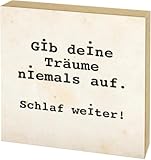 Inkognito Klotz Quadrasophics Holzklotz - Motiv: Schlaf weiter, Anlass:, Künstler/Verlag Quadrasophics, Art-Nr.: 15611