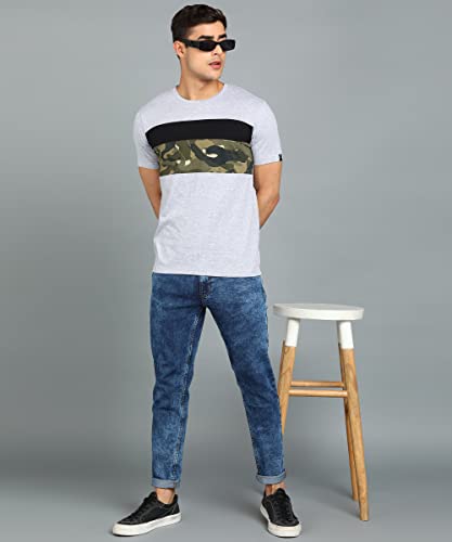 Image of Urbano Fashion Men's Military Camouflage Printed Slim Fit Half Sleeve Cotton T-Shirt