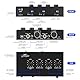 Micfuns MC02 Mikrofonvorverstärker, 4 Eingänge, max. 25 dB, DI-Box mit 48 V Phantomspeisung für dynamisches und Kondensatormikrofon