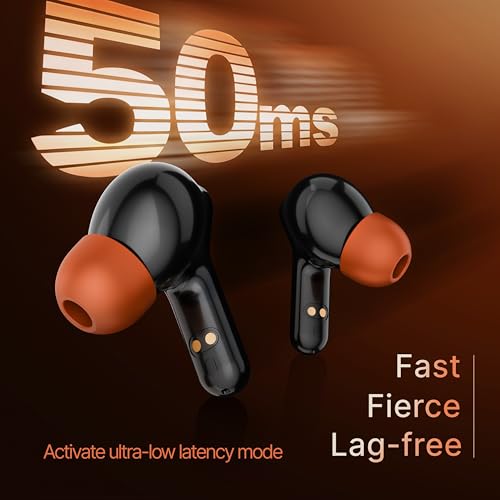 Image of Mivi DuoPods Roar (New Launch) 13mm AAC Audio Tech | AI-ENC | Dual Mic | 5.3 Bluetooth Ear Buds | 70Hrs Battery | Fast Charge | IPX4 | Low Latency | Gaming Earbuds