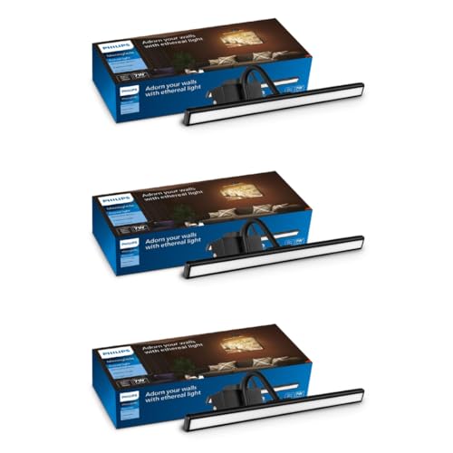 Image of PHILIPS 7-Watts Moonglade Black Picture Light | Picture Light For Display | Warm White | Pack of 3