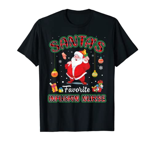 Santa's Favorite Infusion Père Noël à carreaux rouges T-Shirt