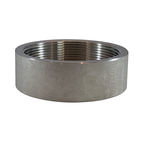 4" in Inch NPT 316 Stainless Steel Threaded Half Coupling Weld On Pipe Tube Bung Fitting SS for Home Brewing, Automotive, Industrial, Aerospace