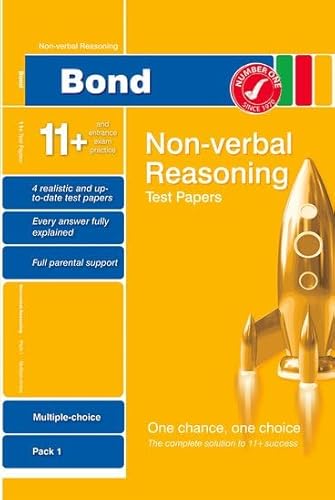 Bond 11+ Test Papers Non-Verbal Reasoning Multiple Choice Pack 1