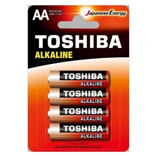 Pack de 4 Pilas AA Toshiba Alkaline LR6/ 1.5V/ Alcalinas