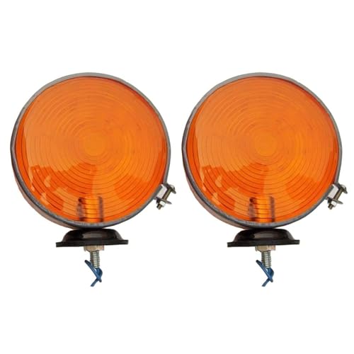 Replacement Tractor Double Face Safety Light Set for Bedford and Kubota with Grey Body and Amber Lens