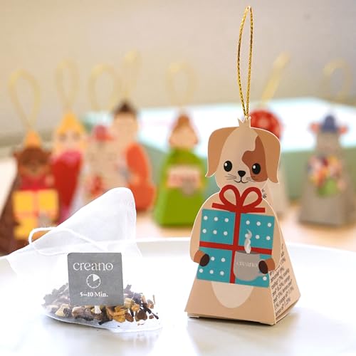 Image of Creano Organic Herbal Tea Gift Set 'Tea Lovers' - 9 pyramid tea bags in 9 cute shapes to give as gifts - 22.5g*