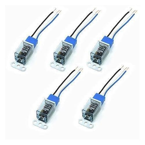 Relais clignotant voiture 12V 3P avec prise céramique câblée LED bleue