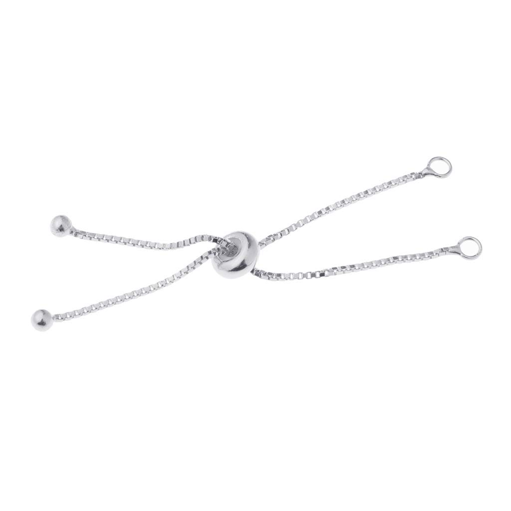 Extensor para pulseras ajustable con acabado plata para alta bisutería