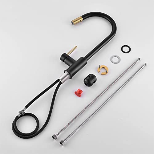 Robinet de cuisine rotatif or anti-eclaboussures double jet - 7