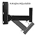 Nbguigdstr Heavy Duty Speaker Mounts - Support up to 110lbs, Adjustable PA Speaker Brackets, Swivel & Tilt, 2 Packs Black
