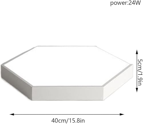 Miniatura 6 de Lámpara de techo LED hexagonal ultrafina con control remoto cerca del techo, lámpara de techo moderna de montaje en superficie, luz plana regulable