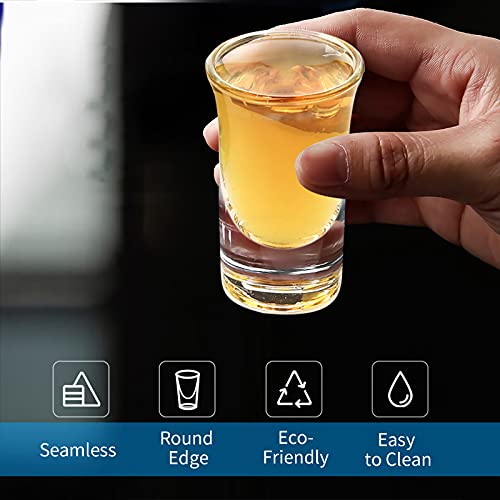 Shot Glasses 12Pcs Shot Glass Set 1Oz/30Ml Shot Glass Holder Heavy Base For Whisky Tequila 12 Shot Glass Serving Tray (12Pcs) #TOP4