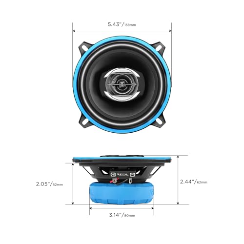 RECOIL RCX525 Echo Series 5.25-Inch Car Audio Coaxial Speaker System - Thumbnail 5