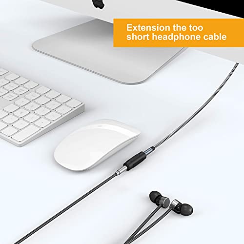 Cablecreation 3.5Mm Male To Female Stereo Headphone Extension Cable Bundle With 3.5Mm Female To Female Audio Adapter Coupler, Compatible With Car Stereo, Speakers And Headphones #TOP6