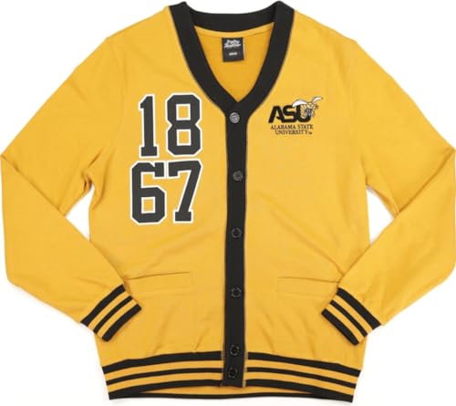 Big Boy Alabama State Hornets S5 Mens Cardigan [Old Gold] - ID#44704-122-85-0-0