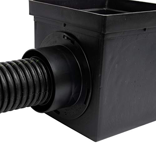 Nds 1244 Outlet Adapter For Catch Basin Fits 3 In. & 4 In. Drain Pipes, Black #TOP6