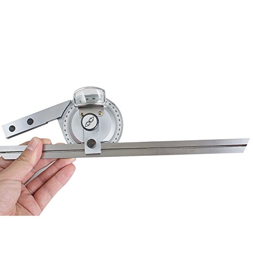 0-360 Acero Inoxidable Universal Bisel Protractor Ángulo Buscador Angular Dial Regla Goniómetro con 300 Mm Blade