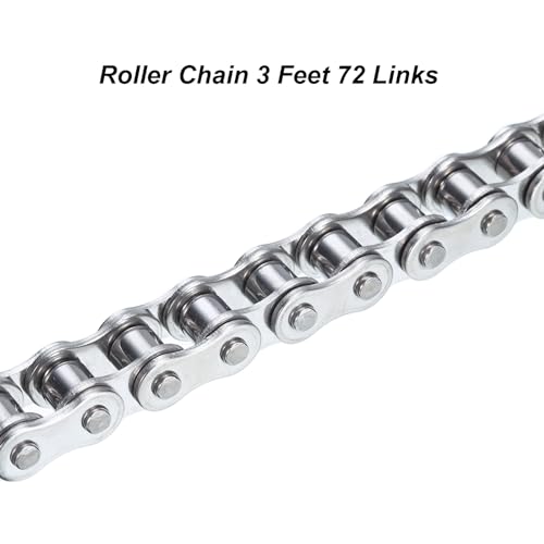 QUARKZMAN #41/DIN/ISO 085 Roller Chain 3 Fuß 1/2 Teilung Edelstahl Roller Chains Für Go-Karts Fahrräder 72 Glieder