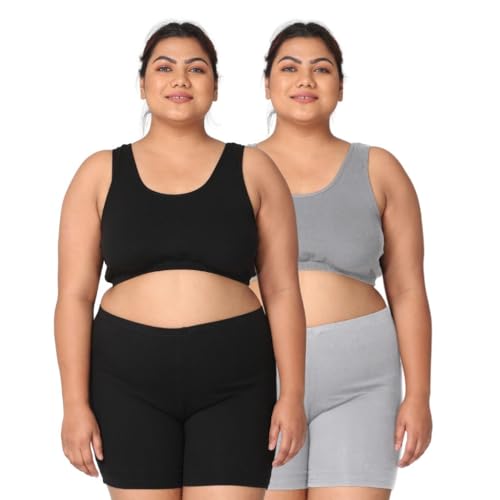 Image of Adira | Plus Size Sleeping Bra for Women | Plus Size Bra | Slip On Bras to Wear at Home | Comfortable Bra | Wirefree & High Coverage | Sleep Support | Avoids Stretch Marks | Pack of 2