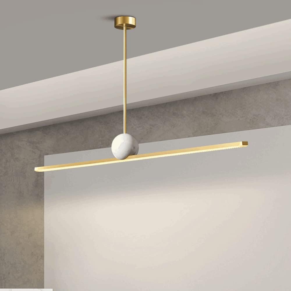 Miedziana lampa wisząca LED, marmurowa lampa wisząca o zmiennej intensywności, idealna do salonu, jadalni lub baru, artystyczny design, dekoracyjna oprawa do wnętrz