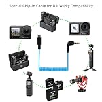 JCMOYUTY-Mic-Adapter-for-DJI-MIC-1-MIC-2-MIC2-Wireless-Microphone-to-iPhone-1515-Pro-Max-Samsung-Android-Smartphone-USB-C-to-35mm-TRS-OTG-Audio-Cable-DAC-Coiled-Aux-Cord