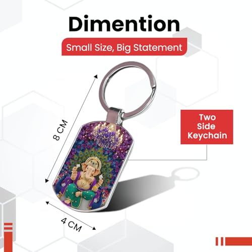 Image of Premium Printed Metal Keychain for Men & Women | High-Definition Artwork Print | Durable Key Ring for Car, Bike, Home & Office Keys | Stylish Decorative Key Holder Gift