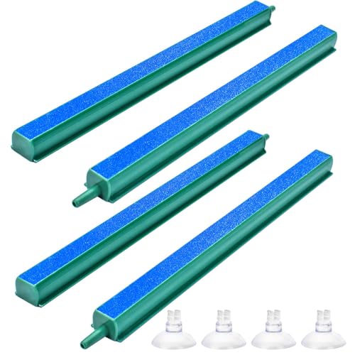 4 Pieces Air Stone Bar Bubble Diffuser Set 8 Inch Fish Tank Air Bubble with Suction Cups Air Stone for Aquarium Fish Tank, Aquarium