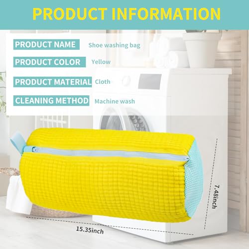 Allony Laundry Shoe Bag, Shoe Bag for Washing Machine Zipped, Shoe Washing Machine Bag Large Padded, Durable Reusable Washing Machine Shoe Bag for Sneakers, Board Shoes, Trainers - Image 7
