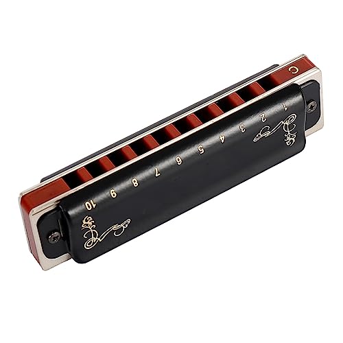 PacuM Harmonica par Instrument Clé Harmonica Diatonique 10 Trous Harpe Bouche Orgue Clé C Bas F Noir Laiton Couverture Phosphore Bronze Reed Harmonica - Les Beatles, Paul McCartney, John Lennon, RIngo Starr, George Harrison PacuM Harmonica par Instrument Clé Harmonica Diatonique 10 Trous Harpe Bouche Orgue Clé C Bas F Noir Laiton Couverture Phosphore Bronze Reed Harmonica – Image 3