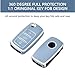 OFFCURVE for Volkswagen Key Fob Cover, Soft TPU Full Protector Key Fob Case for VW Jetta Golf Polo Passat MK8 Tiguan Beetle Car Remote Smart Key Holder Accessories, Blue
