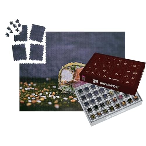 puzzleYOU: Puzzle-Adventskalender | „Frittiertes Sushi mit Lachs, Thunfisch und Garnele“ – aus der Puzzle-Kollektion Sushi