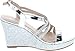 Forever Happy-09 Women's Glitter Strappy Wrapped Wedge Heel Platform Sandals,Silver,6.5