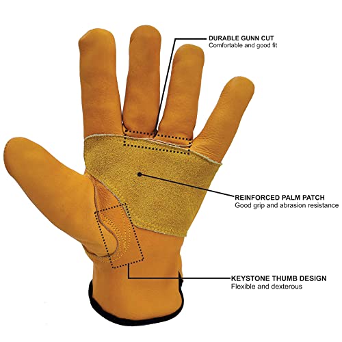 Idenax Gardening Glove Thorn Proof, Leather Working Gloves/Safety Work Gloves Men Women For Yard, Mechanic, Welding. (Medium) #TOP2