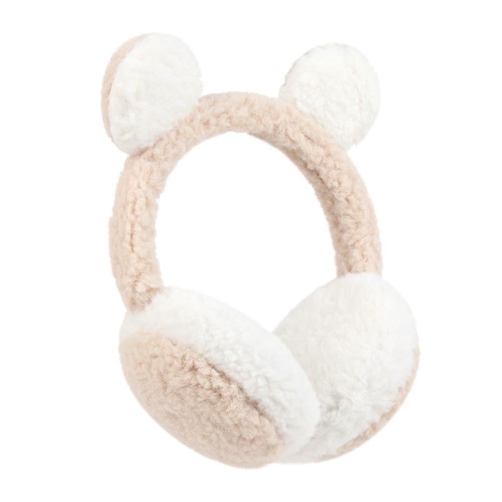 Beige Winter Ear Muffs Cute Ear Warmers for Girls Boys Warm Earmuffs Soft Fur Cold Protection Earband Ear Protection Cuddly Winter Women & Men Accessories - Outdoor Running Cycling Biking-image-25