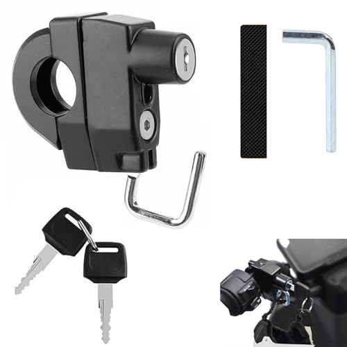 Helmschloss Motorrad Helmschloss Motorcycle Helmet Lock Bicycle Helmet Lock Universelles Helmschloss mit Schlüsseln Für 22-28 mm Lenkerrohre Motorräder Fahrräder Oder Roller Sichert Den Helm